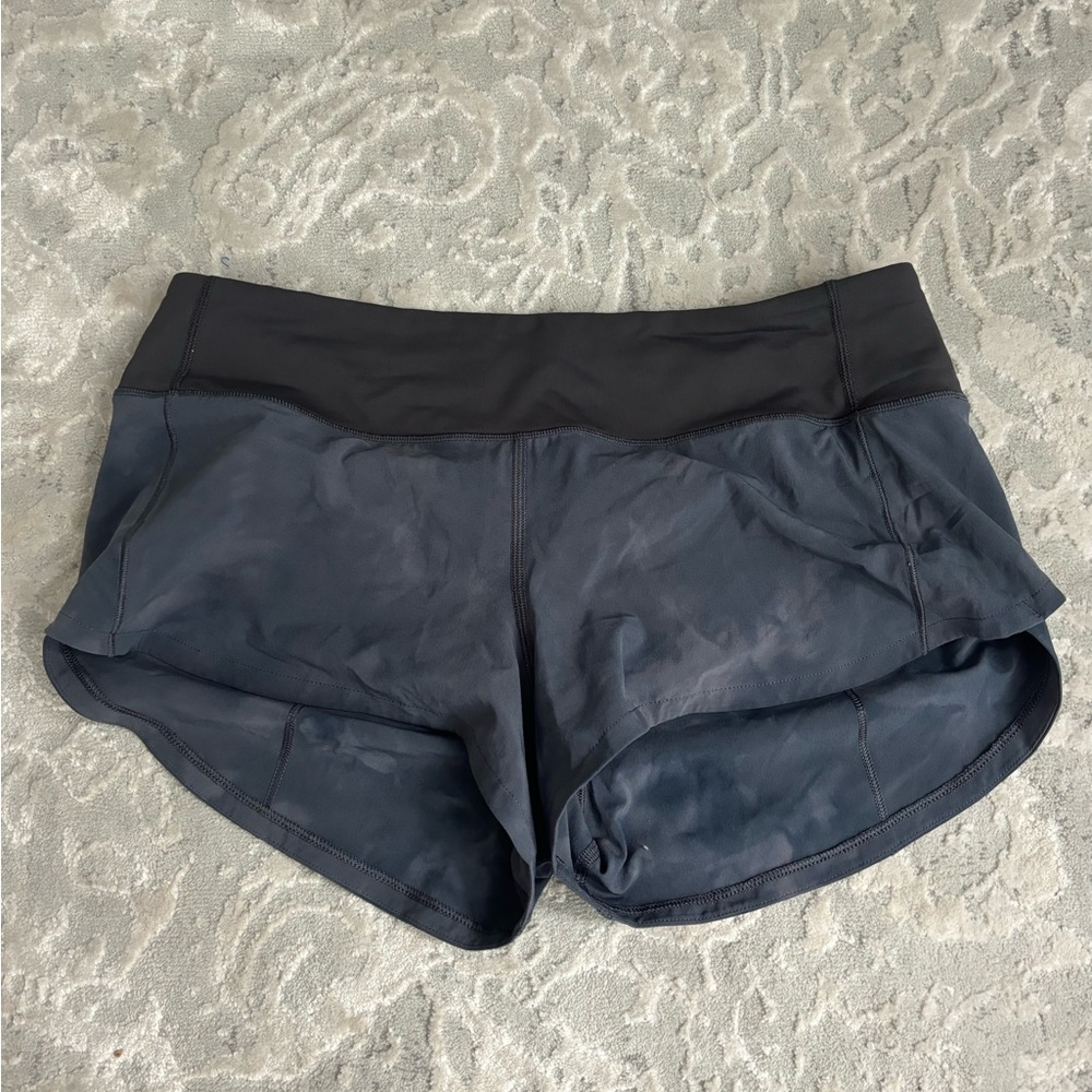 lululemon speed up short low-rise lined shorts Diamond Dye Pitch Grey Graphite
